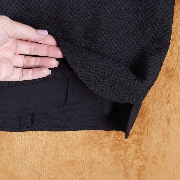 GREYLIN Top Womens XS Black Sheer Illusion Sleeve Crop Keyhole Neck Blouse - Picture 4 of 9